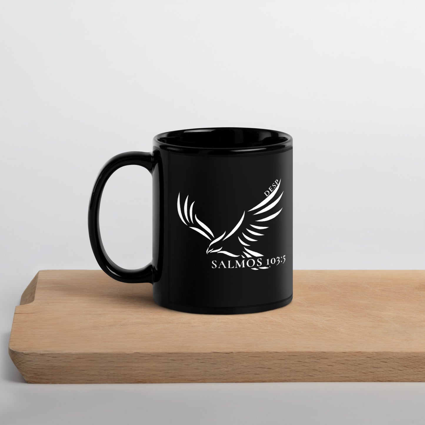 Taza negra de Aguila Salmos 103:5