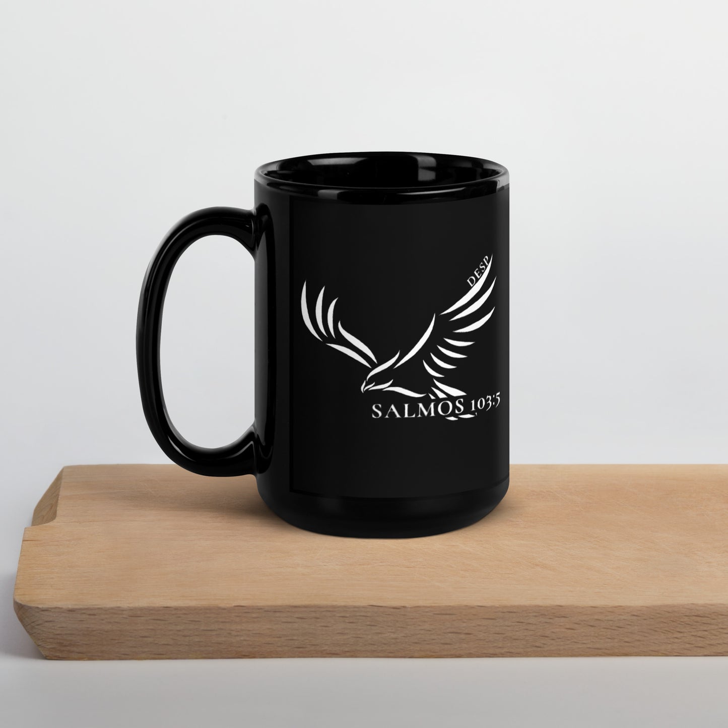 Taza negra de Aguila Salmos 103:5