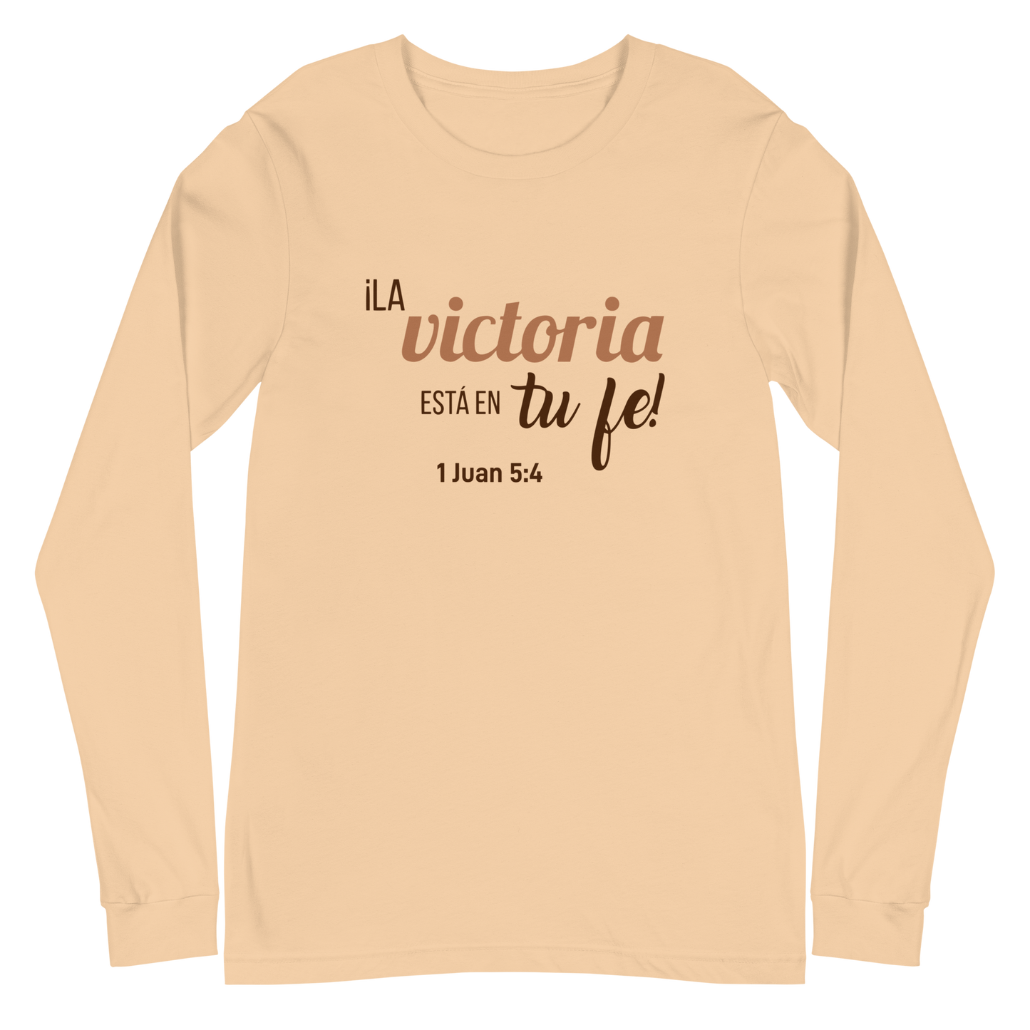 T-shirt manga larga La Victoria está en tu fé